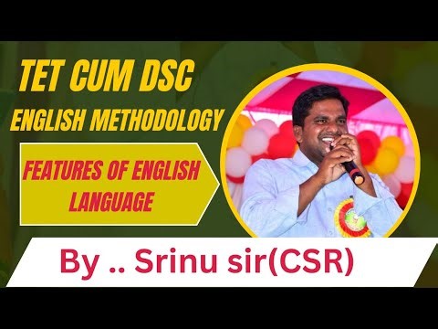 TET cum DSC english Methodology.. FEATURES OF ENGLISH LANGUAGE #tet #dscenglish #dsc