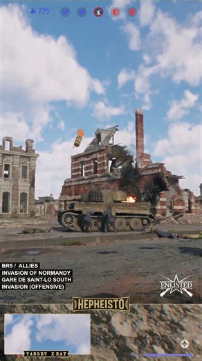 Allied Machine Gunner Destroys Tiger E with Explosives | Enlisted BR5 Normandy