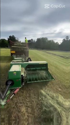 Amazing Hay Baling with John Deere | Modern Farming Machine in Action