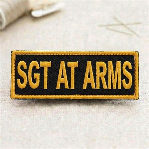 Sgt at Arms Patch Embroidered Iron on Sew on Military Rank Patch for Jacket Hat Backpack Uniform Patch - Etsy