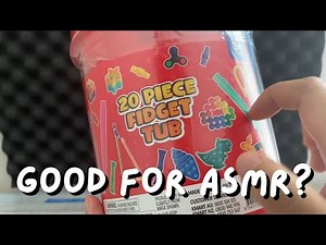 unboxing and rating fidget toy tub for asmr | lo-fi, no talking