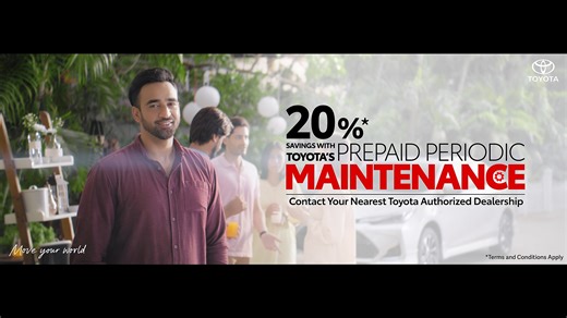 6.1M views · 57K reactions | Indulge in worry-free drives throughout the year with Toyota's Prepaid Periodic Maintenance. Experience unmatched peace of mind and take charge of your Toyota's well-being today! Visit your nearest Toyota Authorized Dealership today. #ToyotaPakistan #PrePaidPeriodicMaintenance #ToyotaGenuineParts #ToyotaCertifiedTechnicians | Toyota Pakistan | Facebook