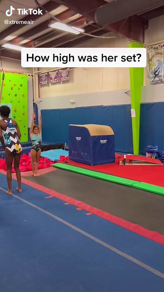 Great example of a set for a back tuck!