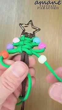 パラコード編み方クリスマスツリーを作る可愛いオーナメント編み方紹介動画ショート版 handmade.amane #パラコード編み方 #パラコード #パラコードクラフト #ハンドメイド #クリスマス