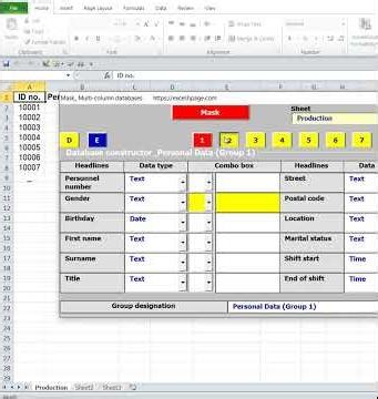 External Excel files open and edit with multi column databases from one mask Excel VBA