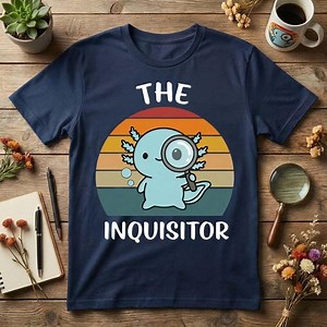 Axolotl Tee, Cute Amphibian Shirt, Funny Detective Style (unisex) - Etsy