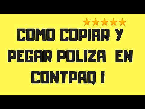 COMO COPIAR Y PEGAR UNA POLIZA EN CONTPAQ I ✅