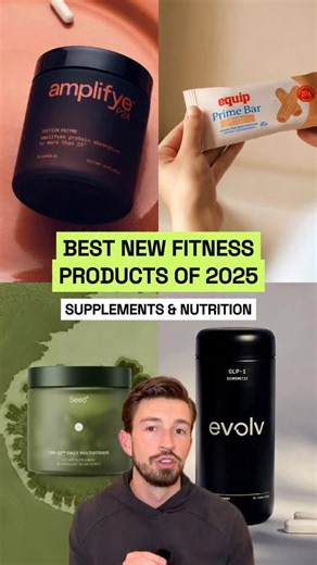 Jake Heyen on Instagram: "Comment “AWARDS” and I’ll send you the full article that includes 50+ winners across 6 categories for the best new products in health & fitness in 2025. --- The winners for the supplements & nutrition category (top 4 included in this video)👇 1. @amplifye_me P24 protein amplifying enzyme 2. @equipfoods Prime Bar grass-fed beef protein bar 3. @seed Co-Biotics body and microbiome daily supplements 4. @evolvlife GLP-1 Biomimetic daily capsules 5. @cadence Core Hydration dr