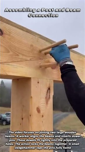 Assembling a Post and Beam Connection