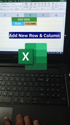 How to Add New Row & Column in Excel #excel #msoffice #excelshortcuts