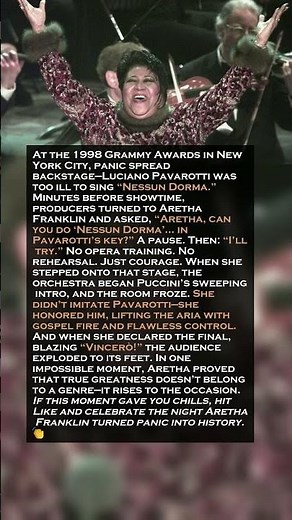 The Night Aretha Franklin Saved the 1998 Grammys with ‘Nessun Dorma’