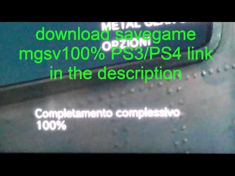 Download savegame metal gear solid v the phantom pain PS3 /PS4 100%