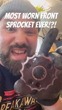 Worn front dirt bike sprocket! WOW! #suzuki #sp200 #dualsport #maintenance #family
