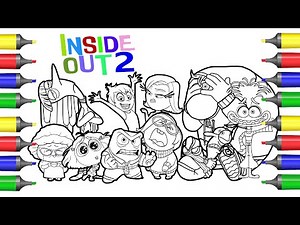 Inside Out 2 Coloring Pages / How to COLOR Characters Emotions / NCS