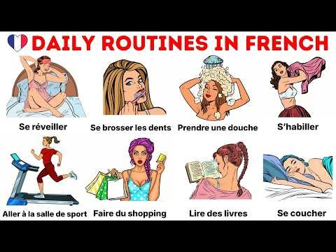 Daily Routines in French | French Daily Routine vocabulary | Learn French | French Vocabulary