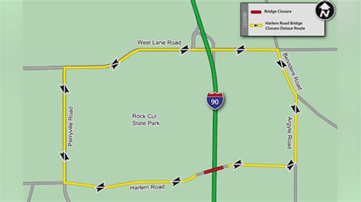 Construction on I-90 bridges starts, detours in place