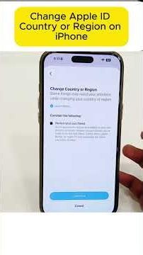 How to Change Apple ID Country or Region on iPhone#AppleID #iPhone #AppStore