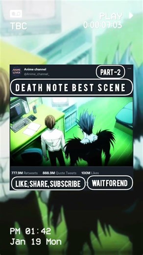 (PART -2) DEATH NOTE BEST SCENE🔥💯 HINDI DUBB #shortsfeed #viral #deathnote #animeedit #bestmoments