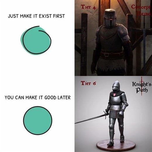 Knights Path demo and full game Comparison