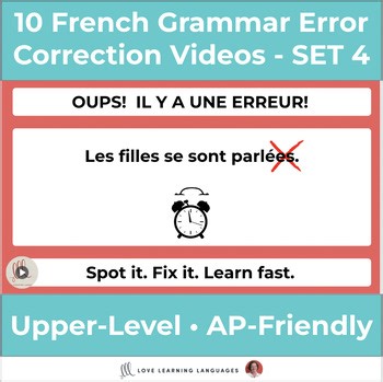 AP French Grammar Error Correction Videos | Upper-Level French Review | Set 4