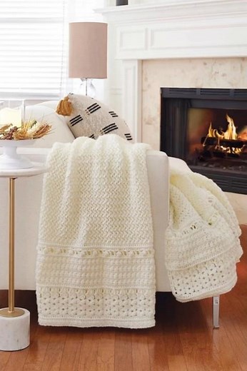 Aran Pebbled Afghan Crochet Kit in Irish Twist or Irish Tweed Yarn Crochet Pattern Kits #shorts
