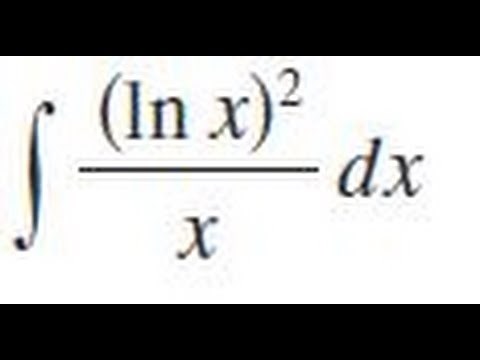 (ln x)^2/x dx, Evaluate the indefinite integral.