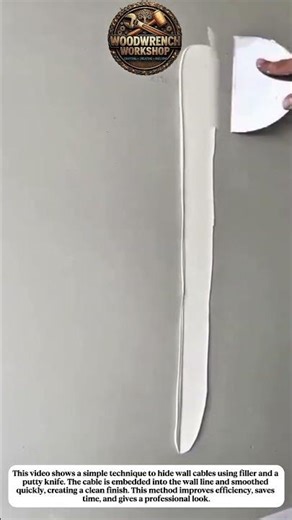 Smart Wall Cable Concealment with Putty Knife | Fast & Clean DIY Trick