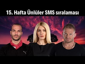 Survivor 2021 | 15. Hafta Ünlüler SMS sıralaması