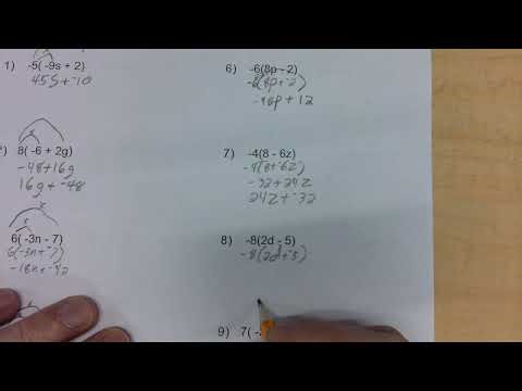 Homework Simplify Expressions Using Distributive Property video 2 #6 10