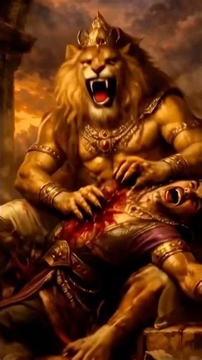 Feel the roar of Lord Narasimha - the unstoppable force of righteousness.🕉️🙏#trending