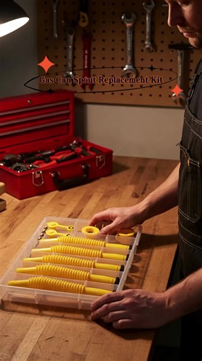 Gas Can Spout Replacement Kit, 3 Sets Nozzle Replacements, Fits 1/2/5/10 Gallon Cans, Essential Home Maintenance Tool #kitchentools #screwdriverset #toolsandgear #kitchenitems #kitchengadgets2023 #kitchenstaples #cookingsetup #mechanicmusthaves #drinkaccessories #cookoutessentials