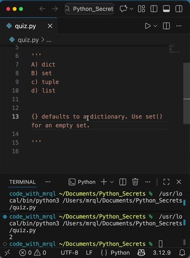 Is {} a Dict or Set?! 🤯 Python Quiz