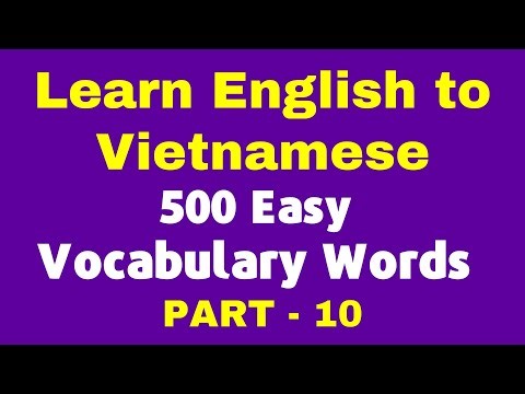Learn English to Vietnamese 500 Easy Vocabulary Words List - PART 10