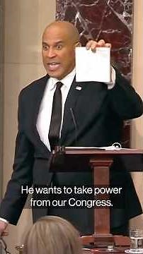 Cory Booker Stages Senate Filibuster Speech Lasting Hours