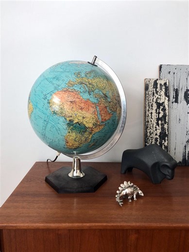 Vintage Globe, Scan-globe Denmark 1981, Illuminated, Mid-century World Globe, Light Globe - Etsy Canada