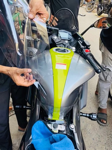 123K views · 1.1K reactions | সুজুকি বাইক পলি বা লেমিনেশন#bikers_bazar #Bangshal #bike_accessories #bike_modification #foryou #foryouシ #foryoupage #viral #viralvideoシ #trending #trendingreelstoday #trendingreels #sticker_modification # | Biker’s bazar | Facebook