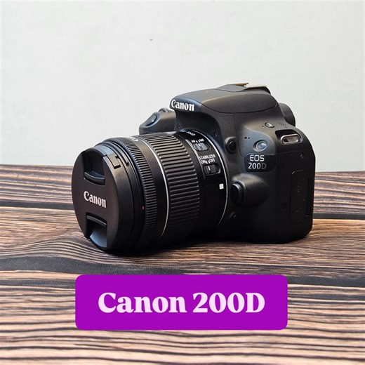 a) Canon EOS 200D DSLR Camera with 18-55mm STM Lens | 24.2MP APS-C | Dual Pixel AF | Full HD Video | WiFi & Bluetooth | Lightweight DSLR