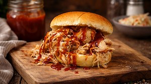 Easy Instant Pot pulled chicken recipe from frozen