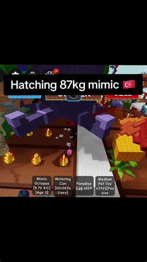 Hatching 87kg Mimic from Paradise Eggs