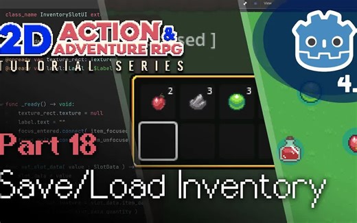 【Godot 2D动作RPG教程】第 18集：物品拾取与资源化效果系统