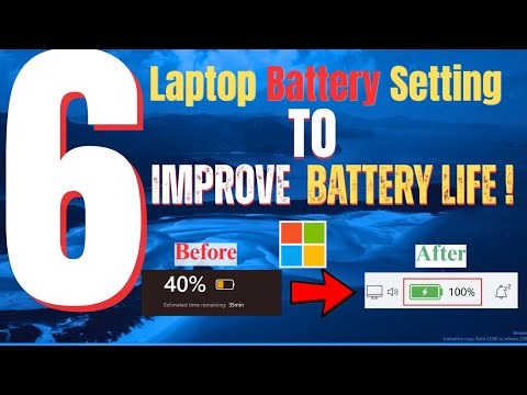 Top 6 Laptop Battery Setting to improve Battery Life!