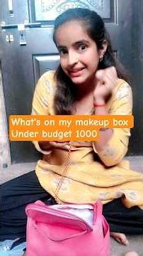 what's on my makeup box under budget 1000#youtubeshorts #love #comedy #funny