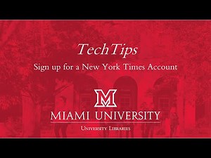 TechTips: Sign up for New York Times Subscription