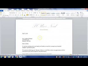 Adding Letterhead to a Mail Merge Document - MS Word Tutorial