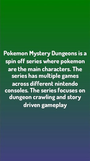 Pokemon Mystery Dungeons