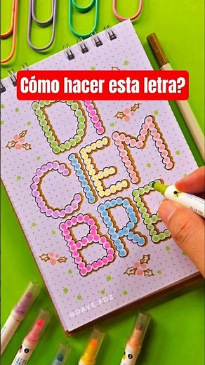Lettering Tutorial: Cómo hacer esta letra con marcadores? Portada Diciembre #lettering #manualidades