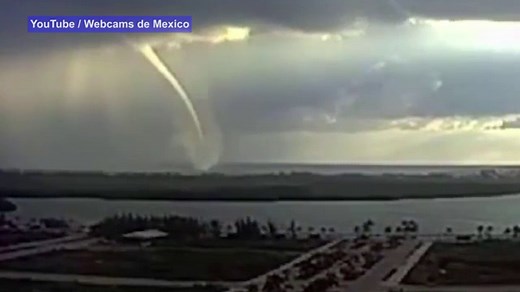 Waterspout Forms in Cancun