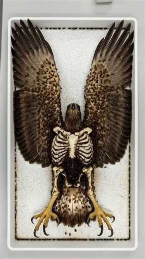 The giant eagle that ate humans… now just skeleton 🦅 #oddlysatisfying #timelapse #haastseagle