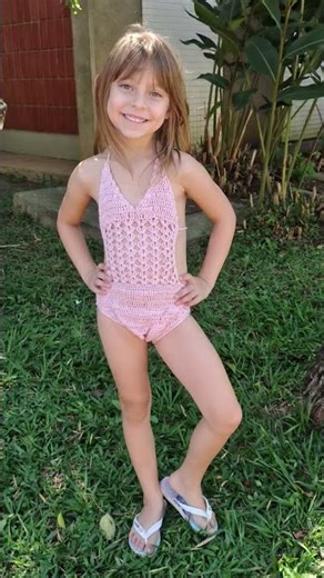 Minha modelo Mirim Maio infantil de crochê