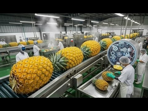 How Delicious Dried Pineapple Is Made Today | Inside a Modern Food Factory